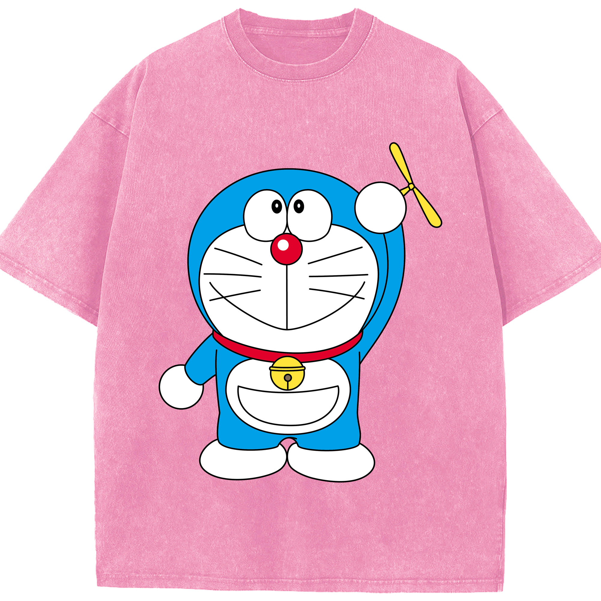 （画像用） ドラえもん Doraemon 綿100% ヴィンテージ風 半袖Tシャツ（フロントプリント）